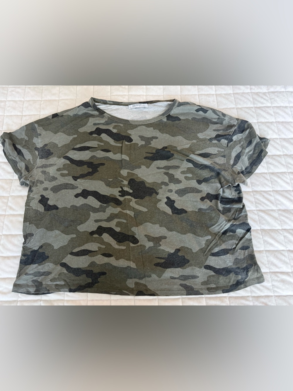 Zara Trafaluc Grey & Black Short Sleeve Tee